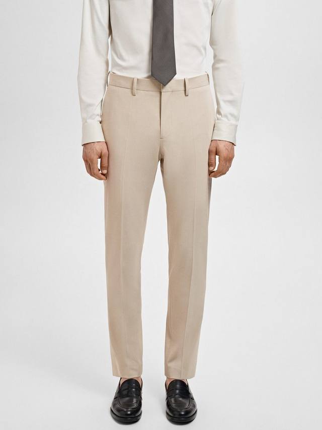 

Брюки Paris Slim Fit Mango, Light Beige