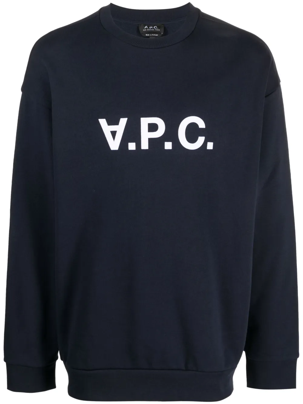 

Толстовка V.P.C. из органического хлопка с логотипом A.P.C., синий
