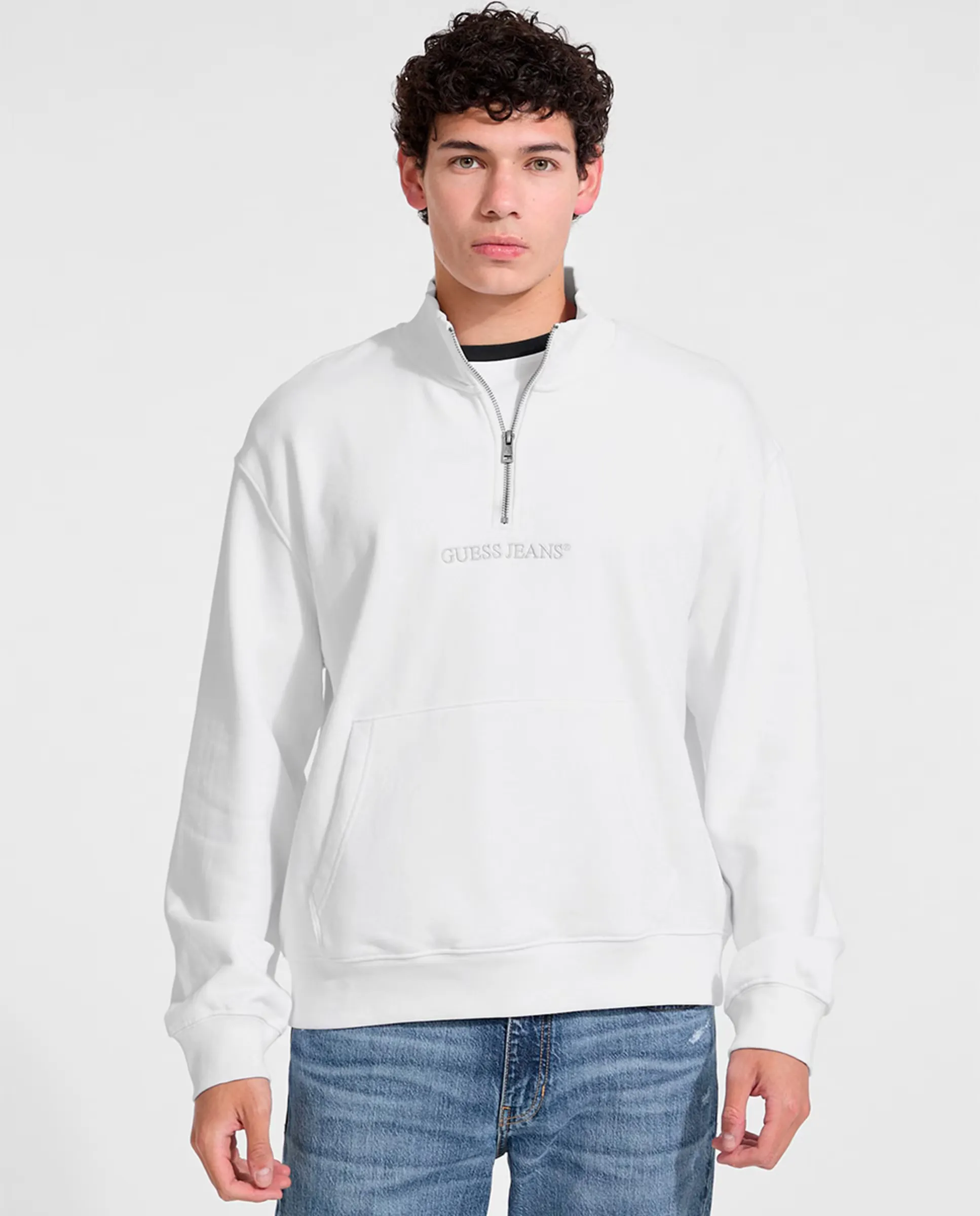 

Мужская худи без капюшона Guess Jeans, белый