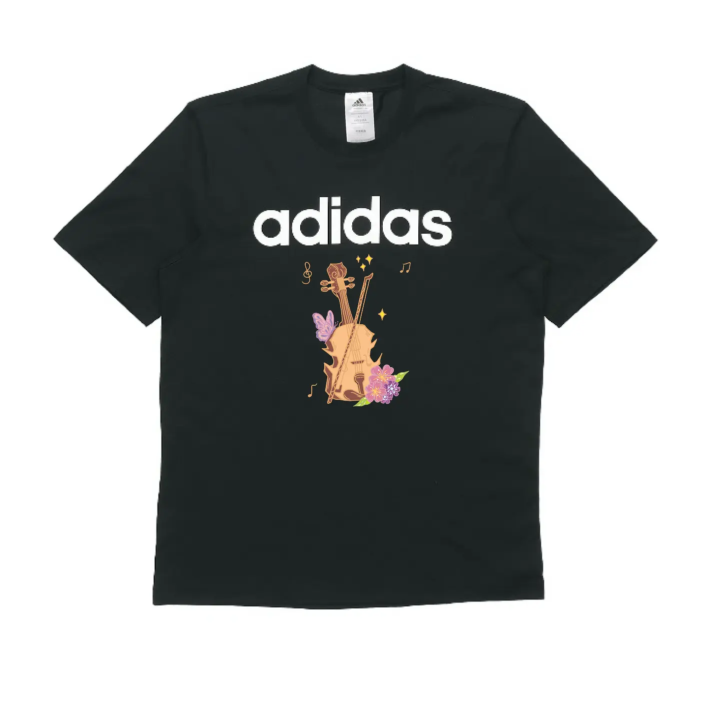 

Футболка Unisex с 3 полосками Adidas, черный