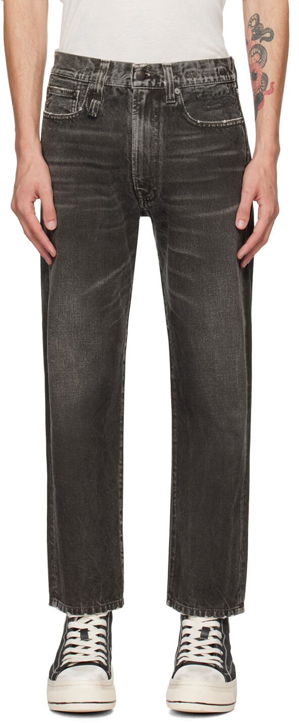 

Серые джинсы бойфренды R13, Mud grey