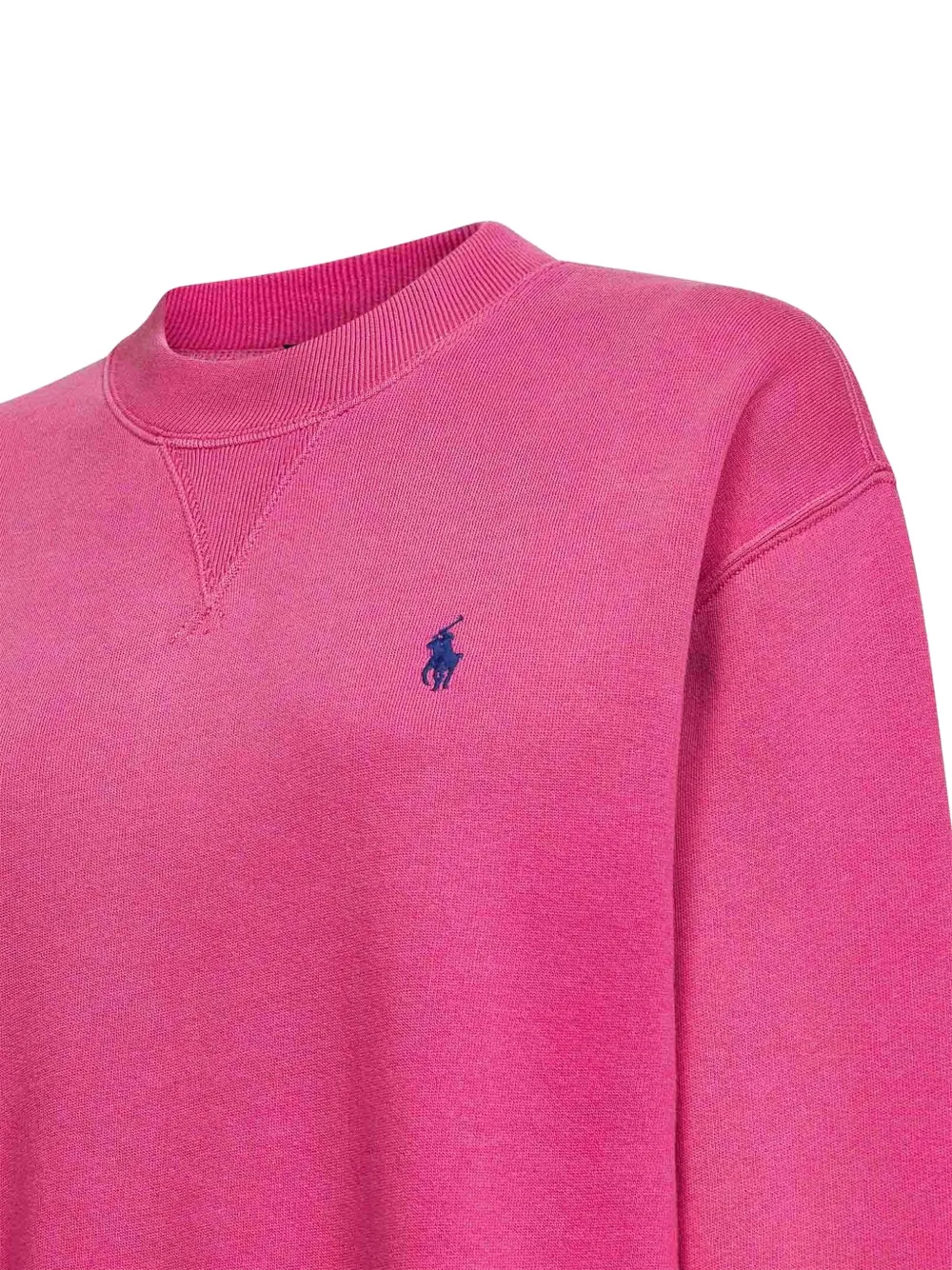 Свитшот с вышивкой логотипа Polo Ralph Lauren, розовый — фото 3