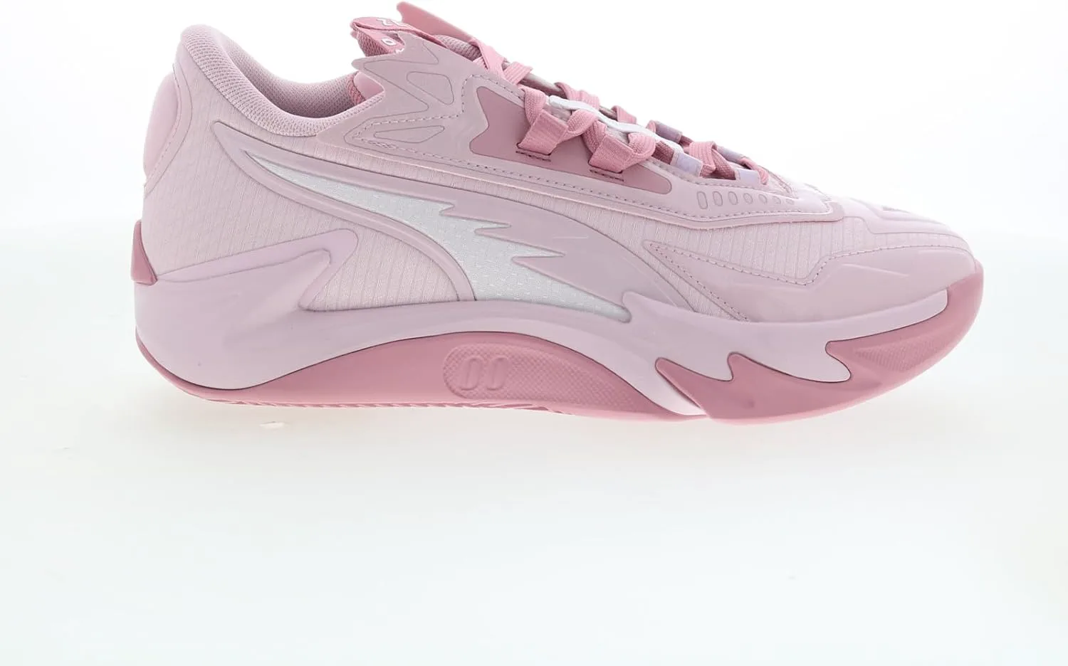 Мужские баскетбольные кроссовки PUMA Scoot Zeros II - серые, розовый/сиреневый — фото 2