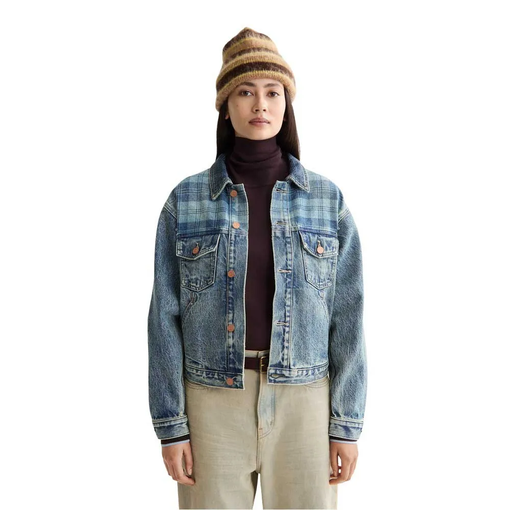 

Куртка Scotch & Soda Customised Mixed Fabric denim, синий