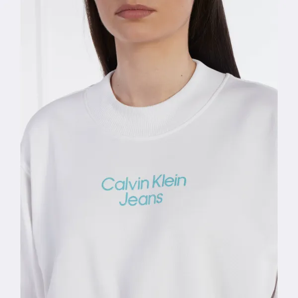 Толстовка Institution укороченного кроя со сборками Calvin Klein, белый — фото 4