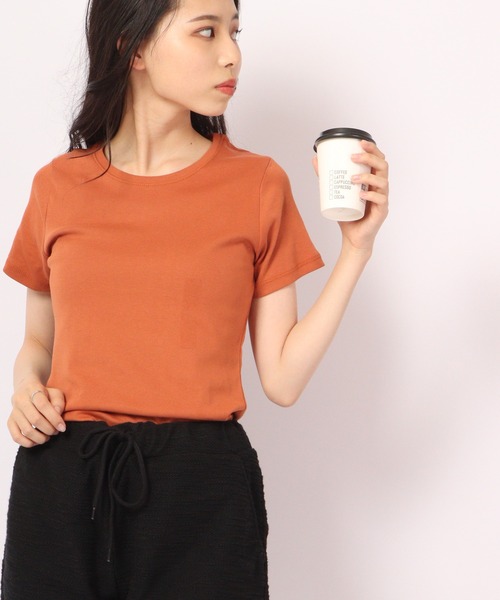 

Трикотажная футболка из органического хлопка в рубчик, с дезодорирующей и УФ-защитой ACE, оранжевый