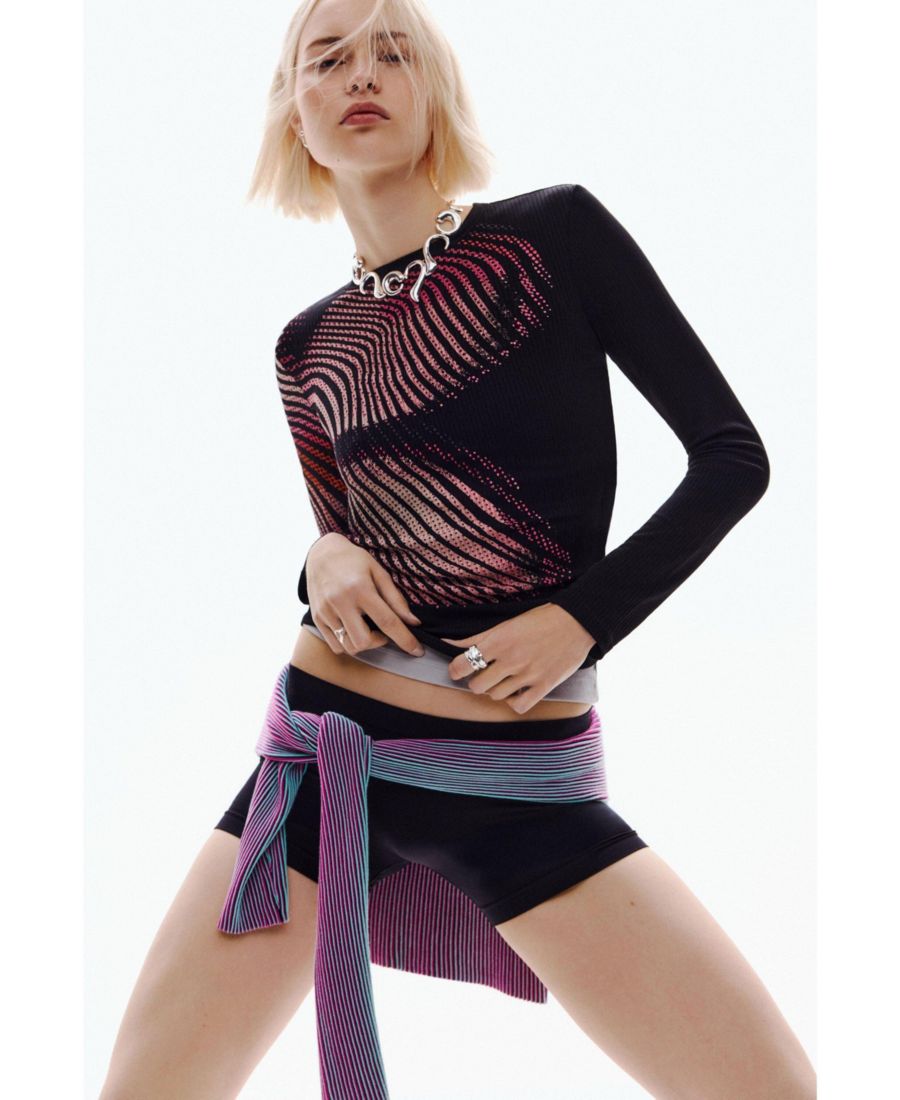 

Женская футболка WAVES Desigual, Black, Черный, Женская футболка WAVES Desigual, Black