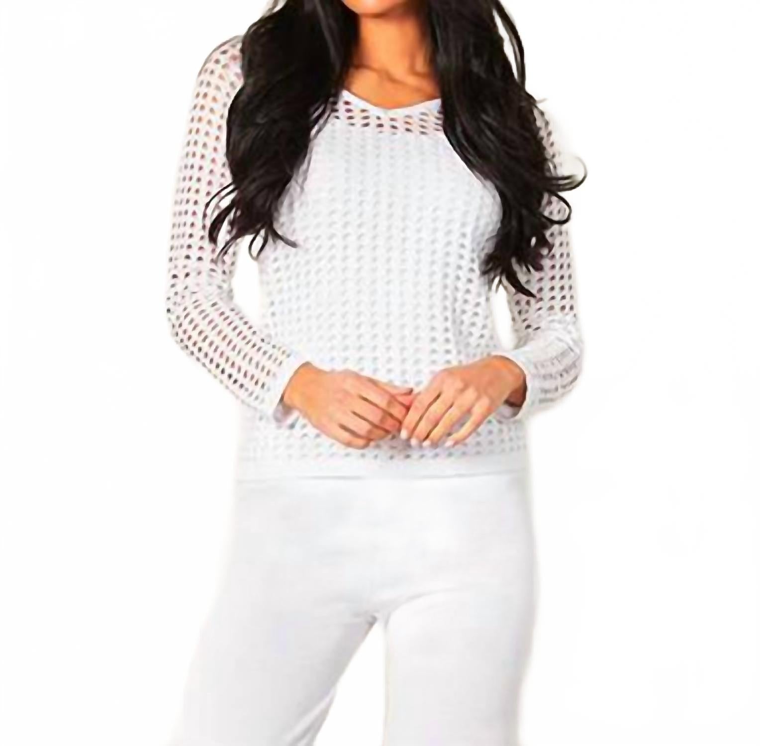 

Топ с V-образным вырезом крючком белого цвета Angel Apparel, белый