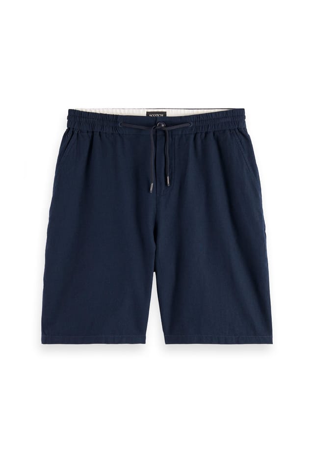 

Льняные шорты - любимые хлопковые льняные шорты однотонные Scotch & Soda, синий