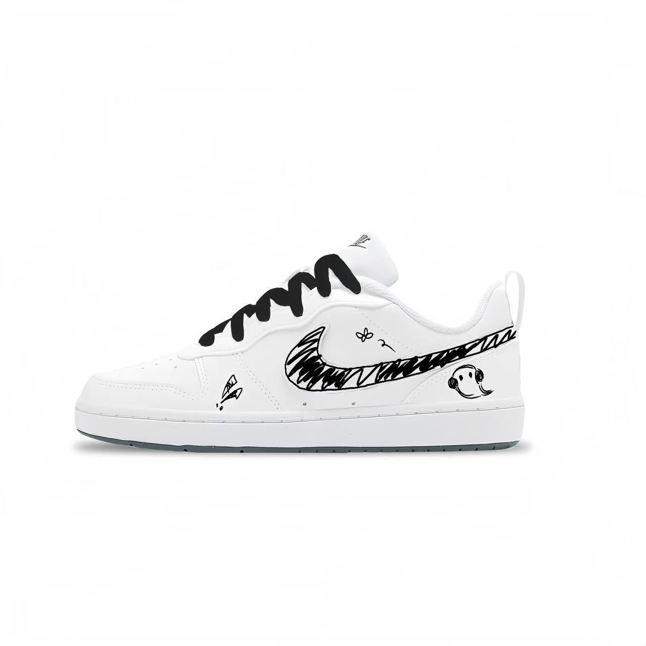 

Детские скейтерские кроссовки Court Borough для младших школьников Nike, белый