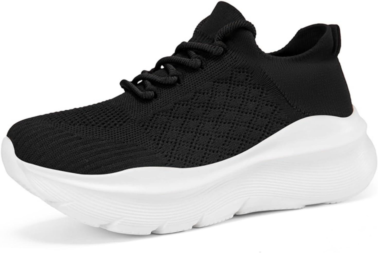 

Мужские дышащие кроссовки для ходьбы и бега, на шнуровке, удобная платформа, противоскользящие, легкие, повседневные спортивные кроссовки для тренировок в зале, путешествий, прогулок по парку и повседневной носки, модные кеды Yrzhgdl, белый/черн...