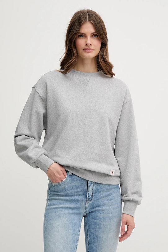 

Хлопковая толстовка Calvin Klein Jeans, серый