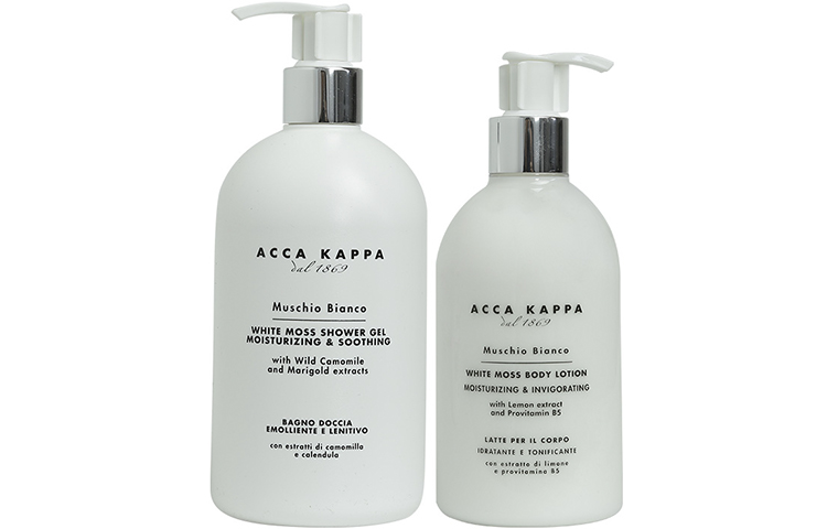 

Белый гель для душа с водорослями набор для ухода за телом очищение увлажнение 500мл+300мл/500мл+300мл+30мл Acca Kappa, белый moss bath set of 2