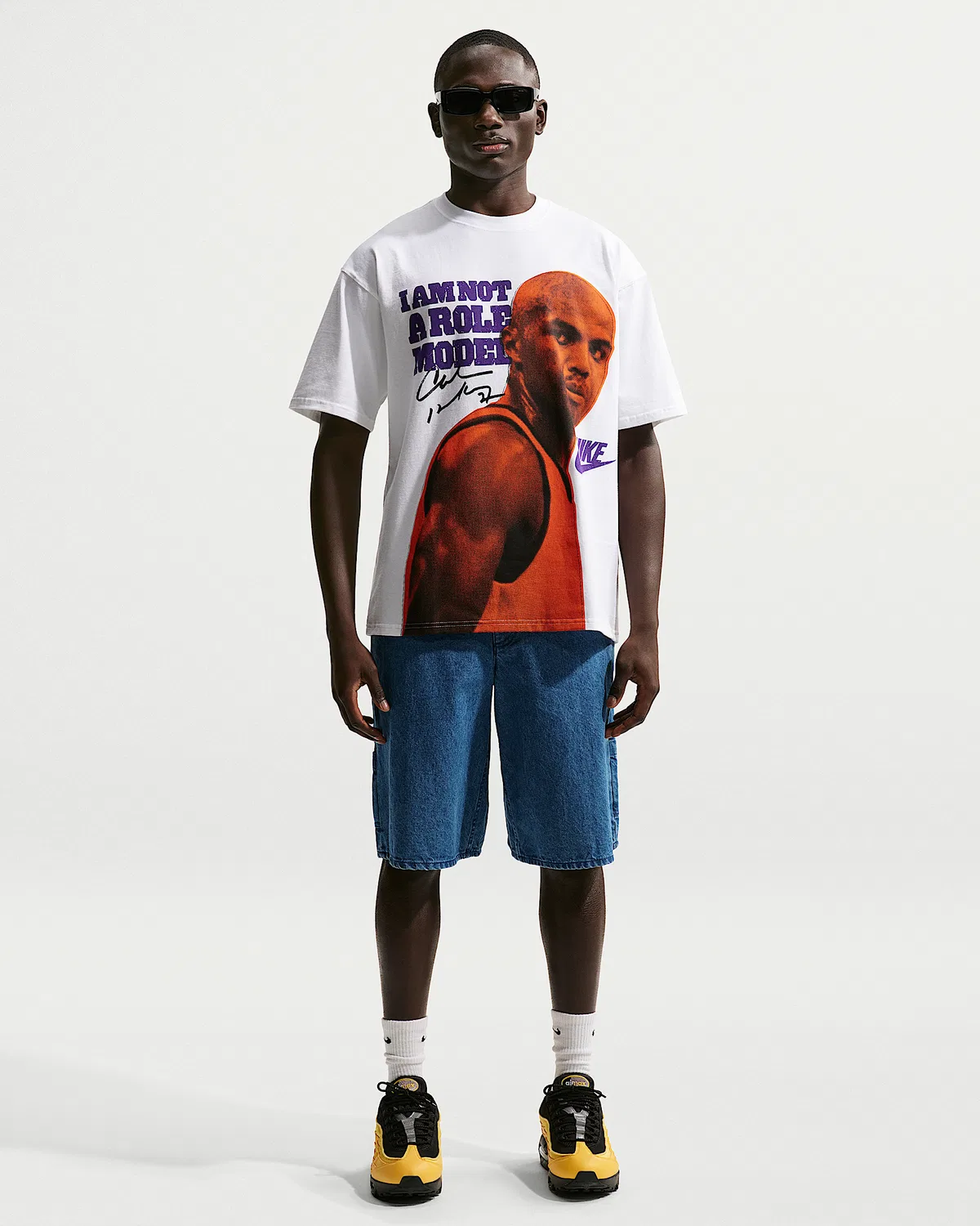 Мужская футболка Max90 с коротким рукавом Nike Sportswear "Charles Barkley", White — фото 4