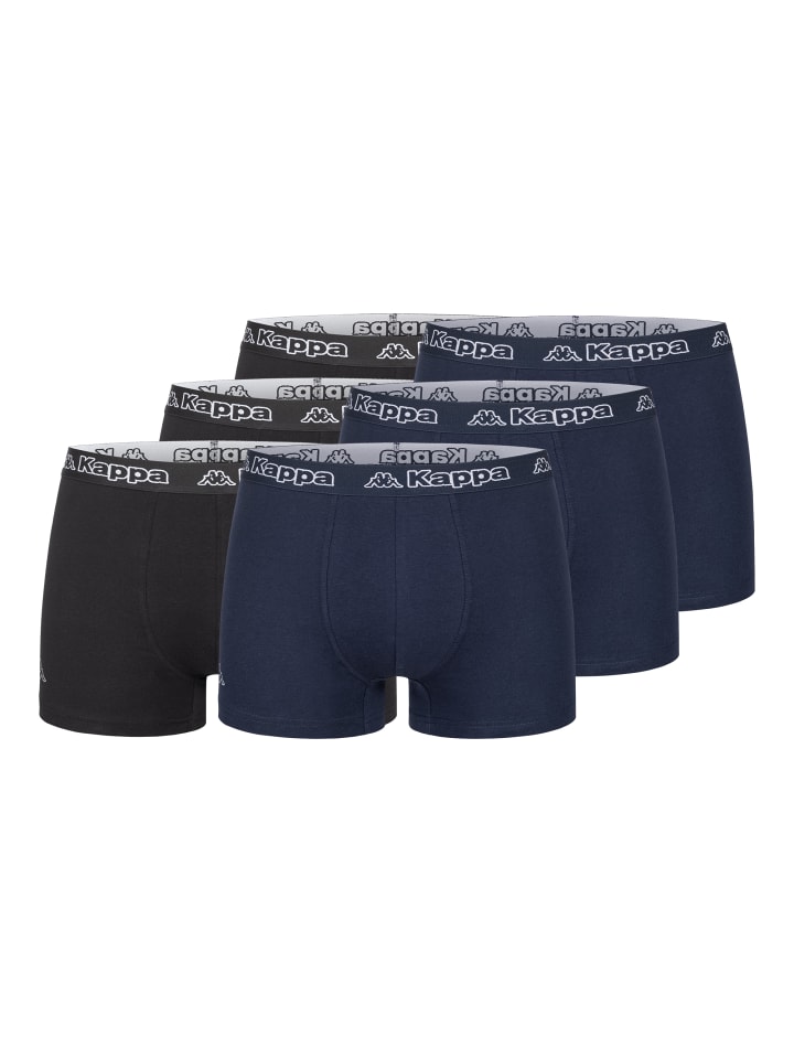 

Боксерские трусы Kappa, цвет kappa boxershorts 6er pack 3x schwarz 3xnavy