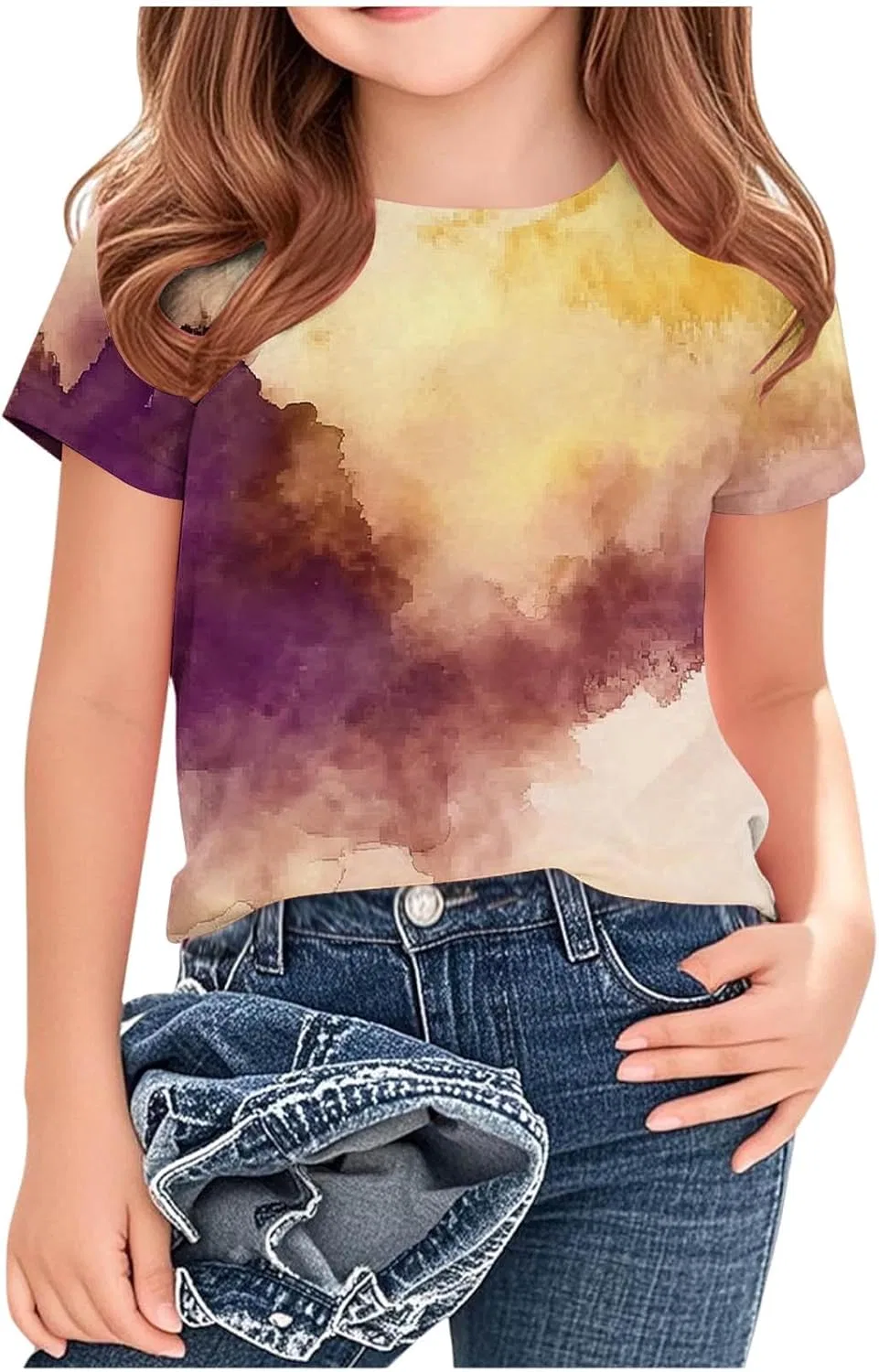Футболка с принтом tie-dye Zzalalana, желтый