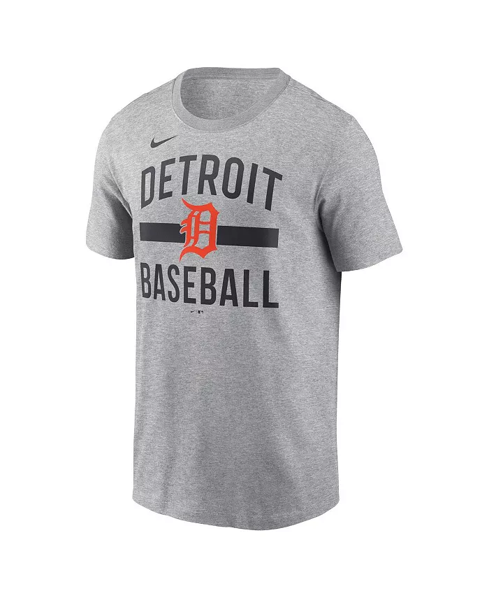 Мужская футболка Detroit Tigers с арочным принтом, цвет хизер-серый Nike — фото 2