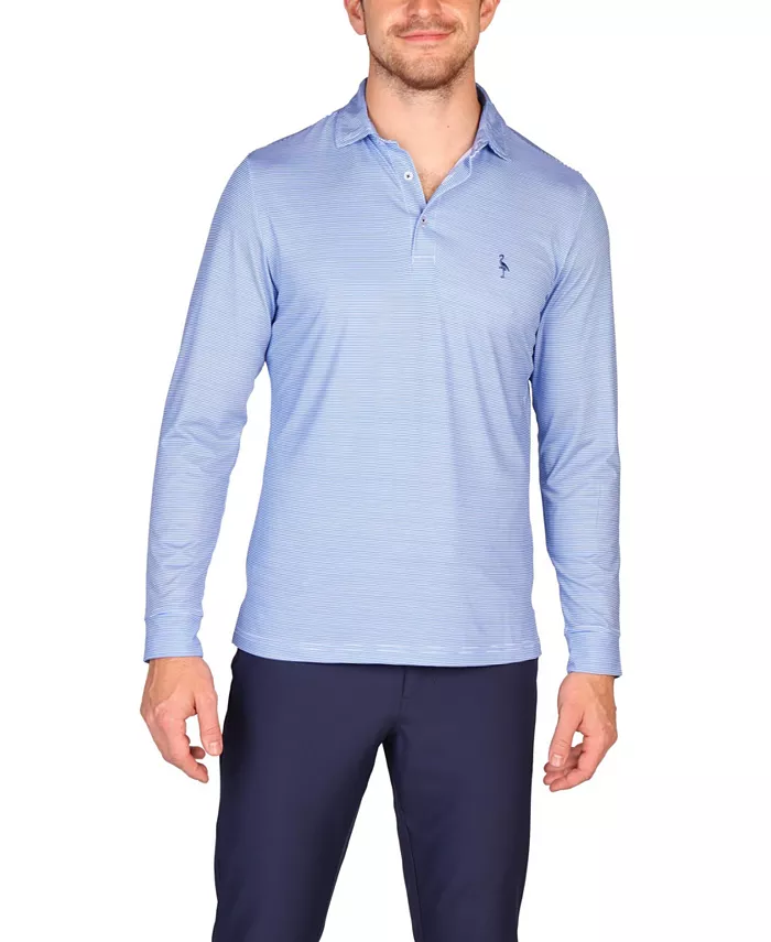 

Мужская игровая поло с длинным рукавом для активного отдыха - полоска Tailorbyrd, синий