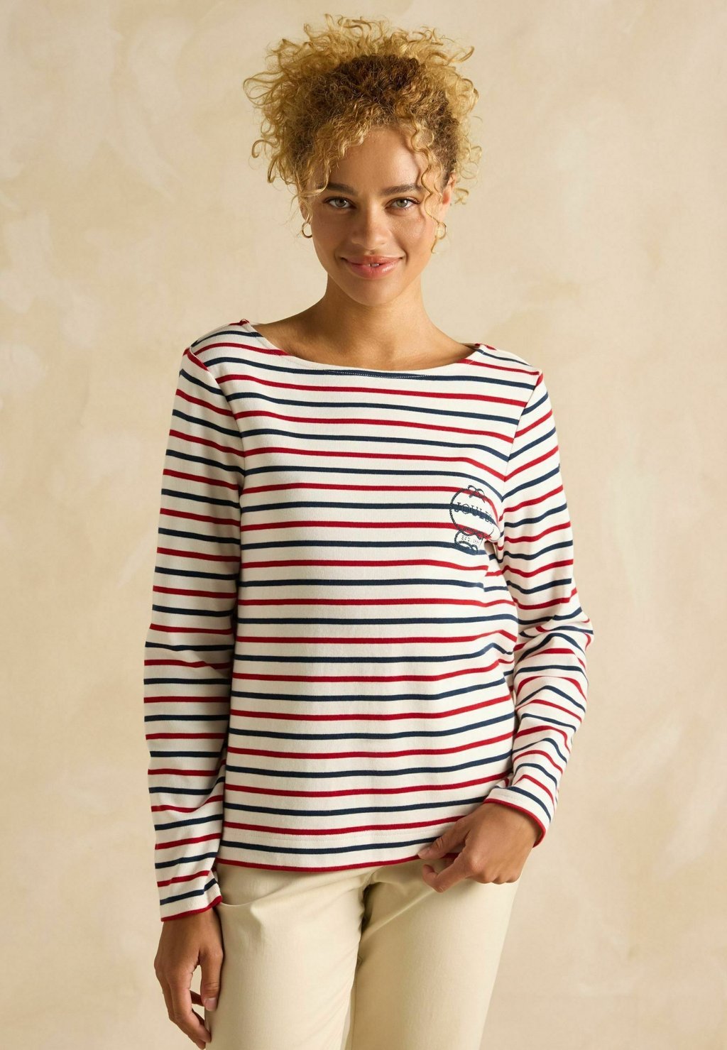 

Топ с длинными рукавами EMBROIDERED BOAT NECK Tom Joule, синий