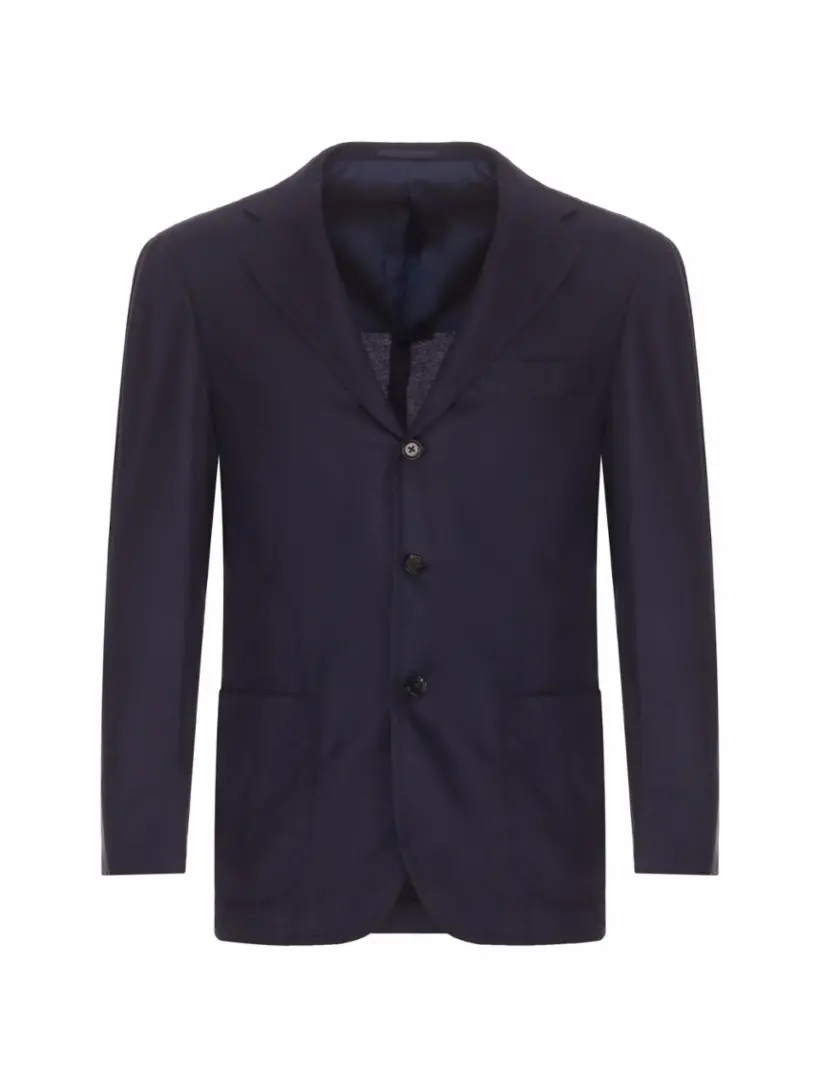 

Кашемировый однобортный пиджак Ring Jacket, тёмно-синий