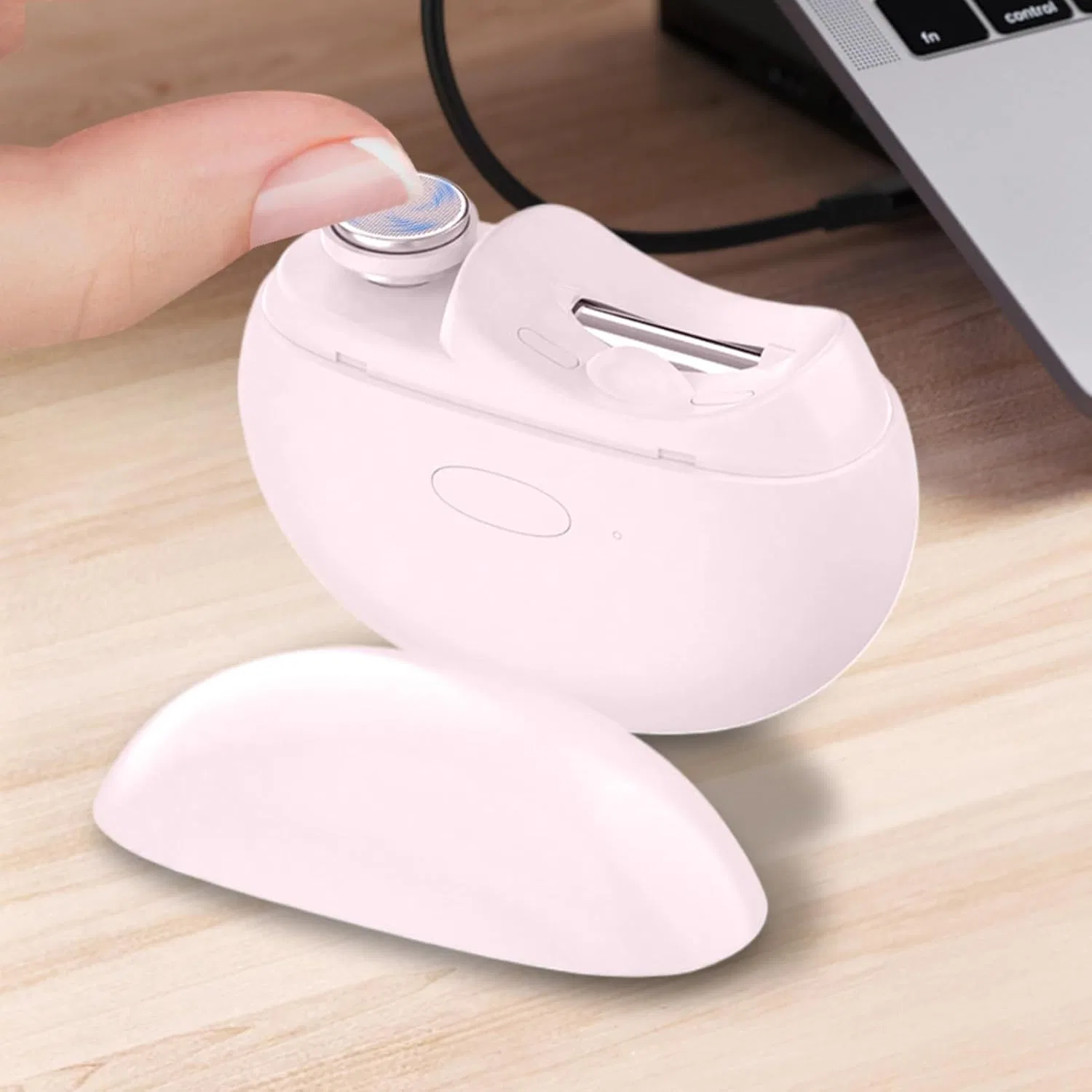 Электрические ножницы для ногтей с LED-подсветкой Generisch, Pink — фото 3