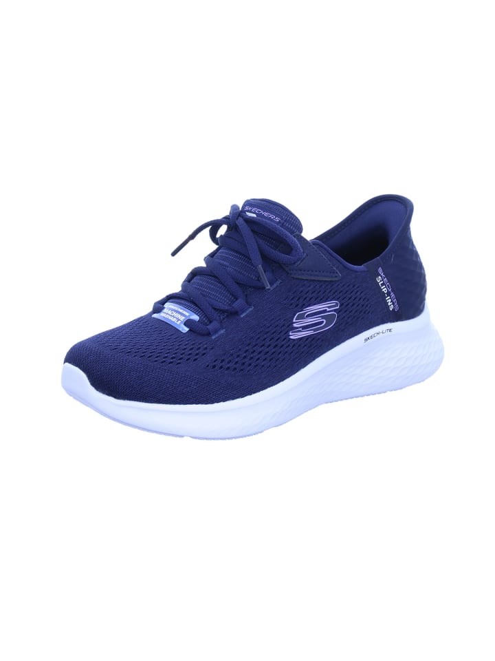 

Кроссовки на шнуровке Skechers, цвет navy/lavender