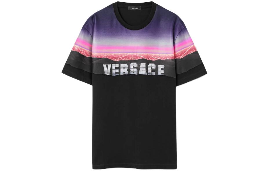 

Футболка Hills Print VERSACE, черная