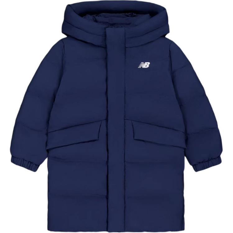 

New Balance Детская пуховая куртка NB темно-синего цвета
