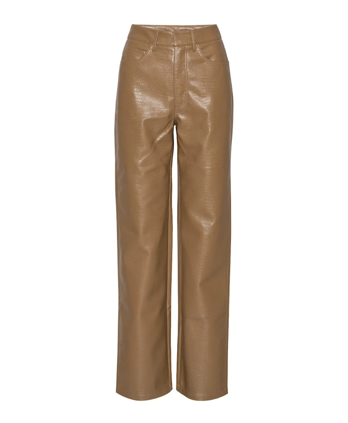 

Стильные фактурные прямые брюки Rotate Birger Christensen, коричневый