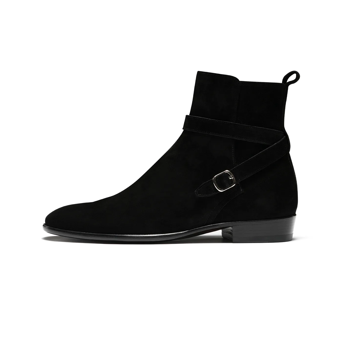 Ботинки из коровьей замши British Suede TRUFFAUT, Black S721