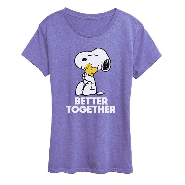

Футболка с принтом Women's peanuts snoopy & woodstock better together Licensed Character, Heather Periwinkle, Коричневый, Футболка с принтом Women's peanuts snoopy & woodstock better together Licensed Character, Heather Periwinkle