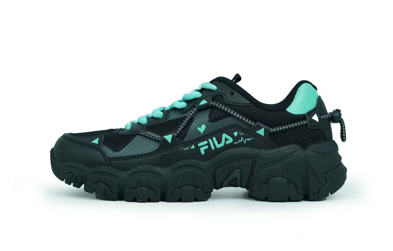 Кроссовки Fluid Rhythmic Heartbeat Low Top Casual Unisex FILA, черный — фото 3