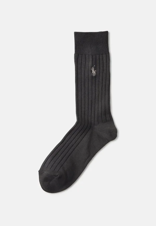 Египетские ребристые носки, одинарные носки Polo Ralph Lauren, Dark Grey