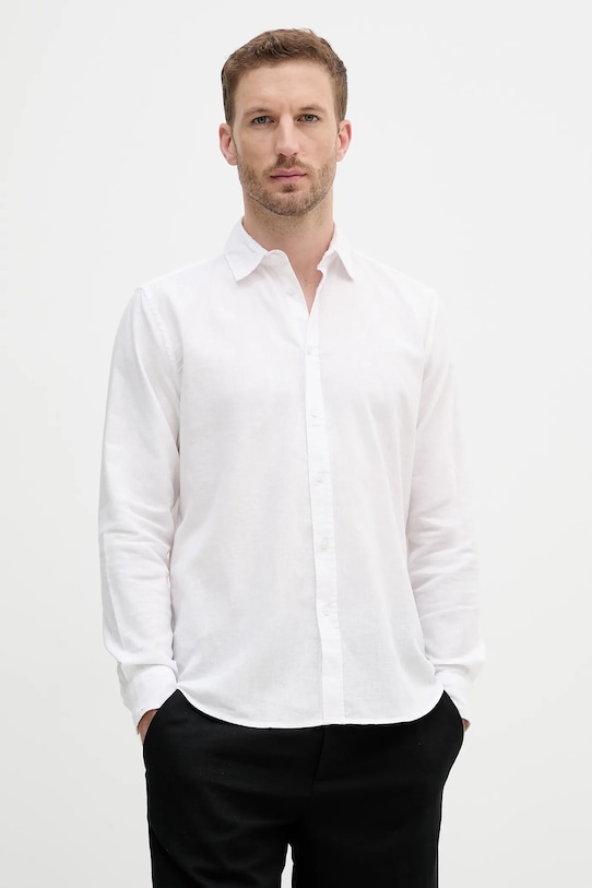 

Льняная рубашка Sisley, белый