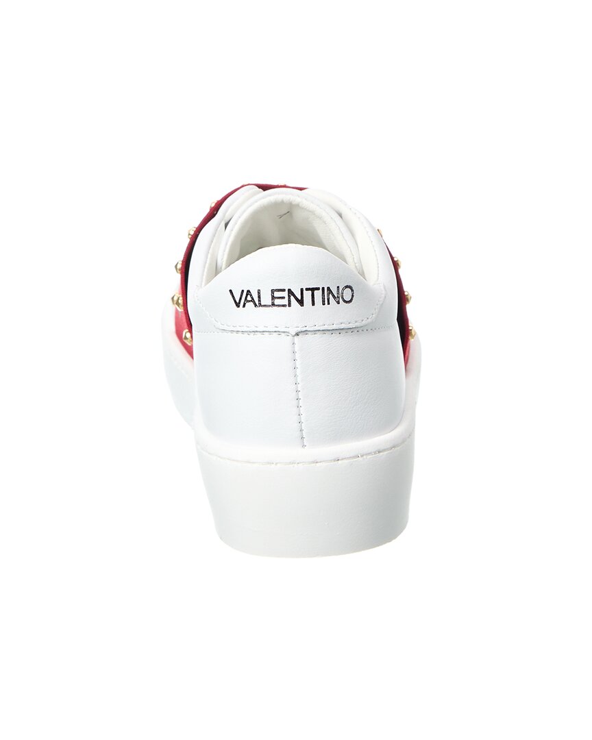 Валентино от Марио Валентино Майя Студия Кожаные Кроссовки Valentino by Mario Valentino, белый — фото 3