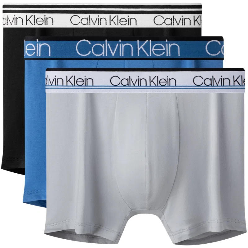 Боксеры Calvin Klein 3 шт., черный/индиго/серебристо-серый