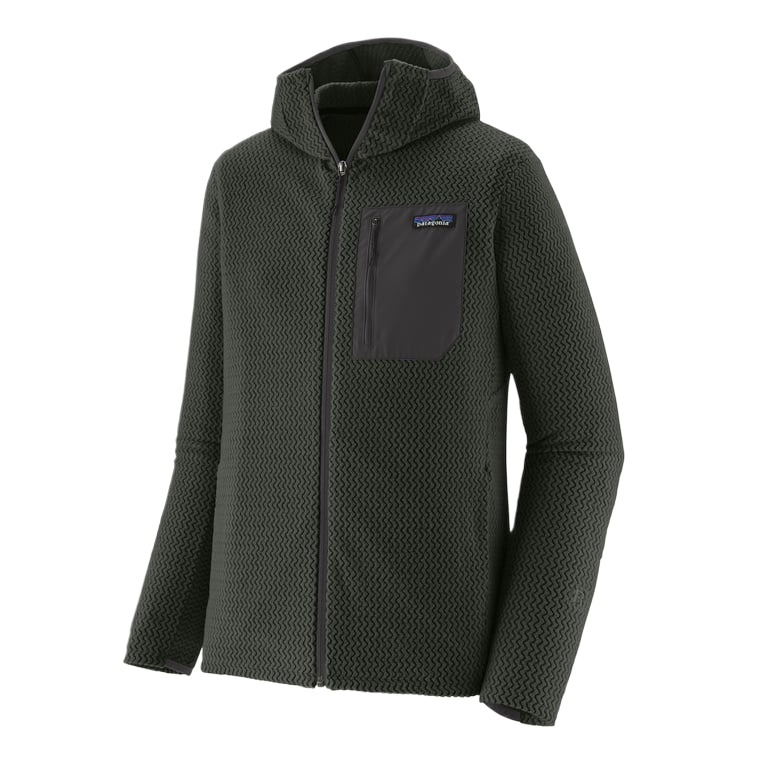 

Вязаная куртка R1 Air Fleece с застежкой-молнией и капюшоном Patagonia, virgin forest зеленый/olgg
