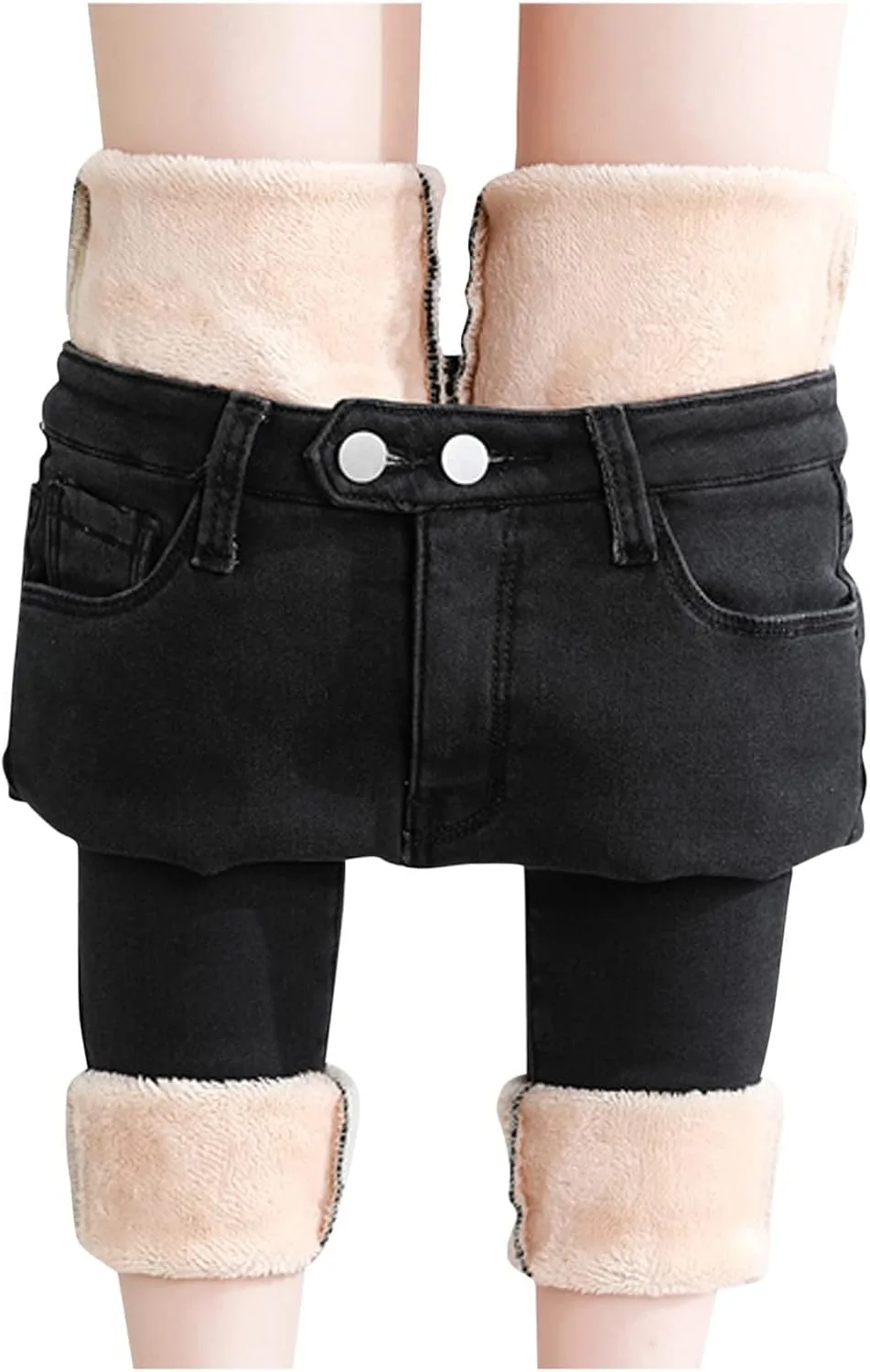 

Женские зимние джинсы Sherpa с высокой талией, утепленные LMSXCT