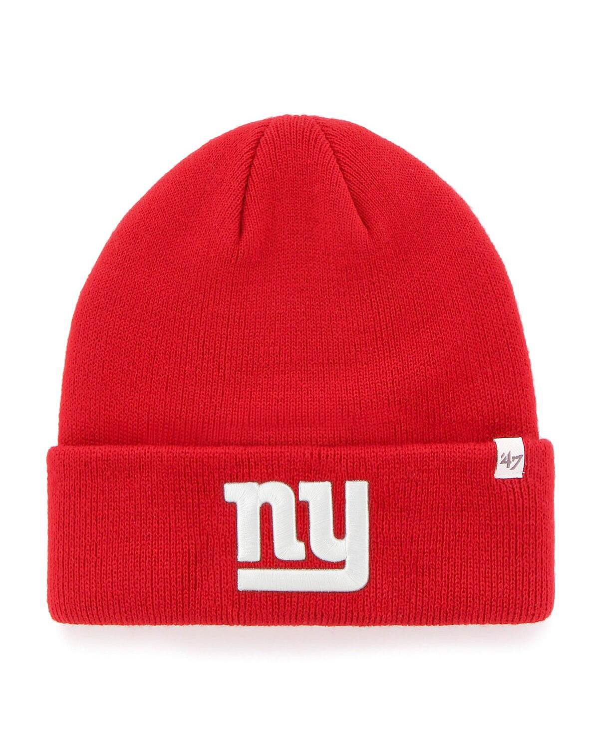 

Мужская базовая вязаная шапка '47 Red New York Giants Secondary с манжетами '47 Brand