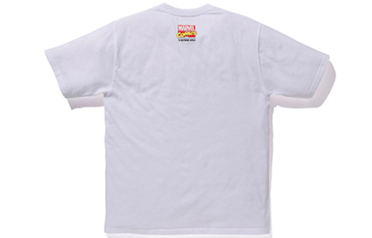 Футболка A Bathing Ape x Marvel Camouflage Ape Head Logo T-Shirt 'White Iron Man — фото 2