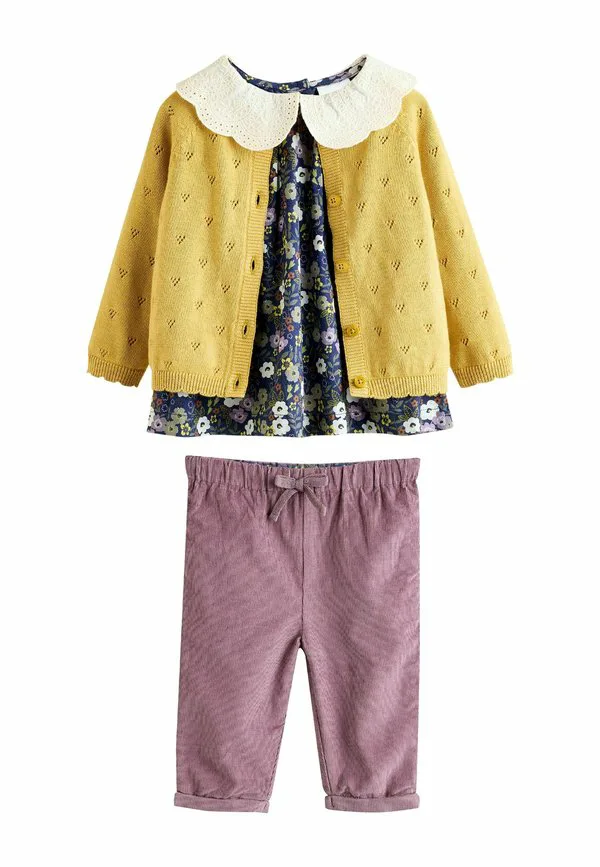 Кардиган стандартного кроя Next, Yellow Navy Ditsy Purple