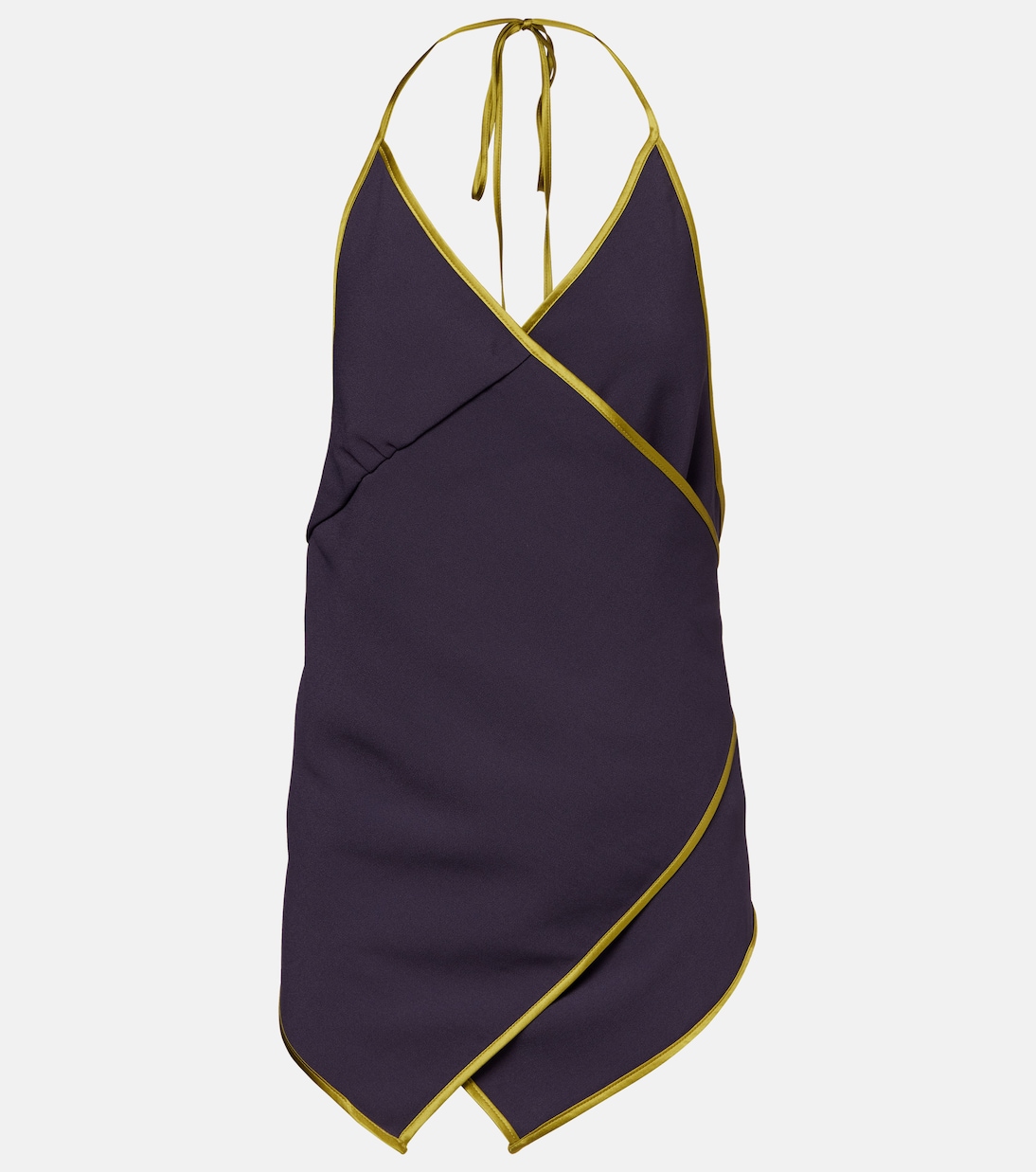

Топ-обертка из креп-сатина Dries Van Noten, Dark Purple