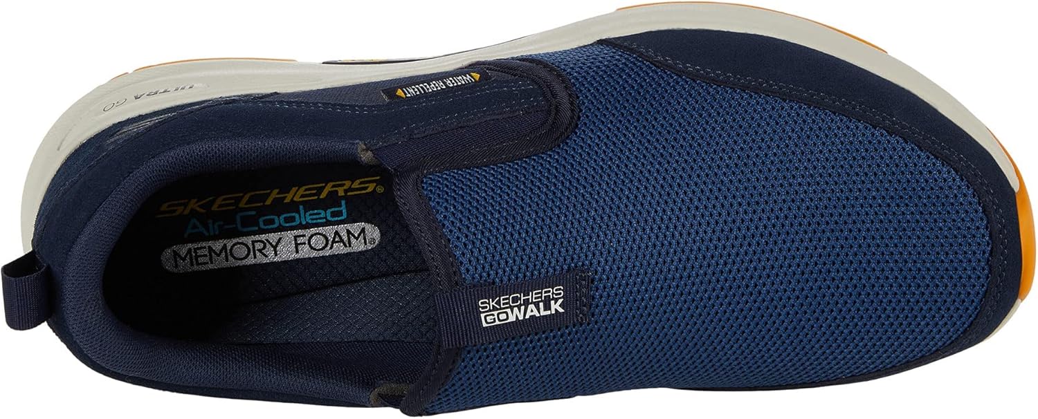 Мужские походные кроссовки Skechers Go Walk Outdoor Andes, темно-синий/желтый — фото 4