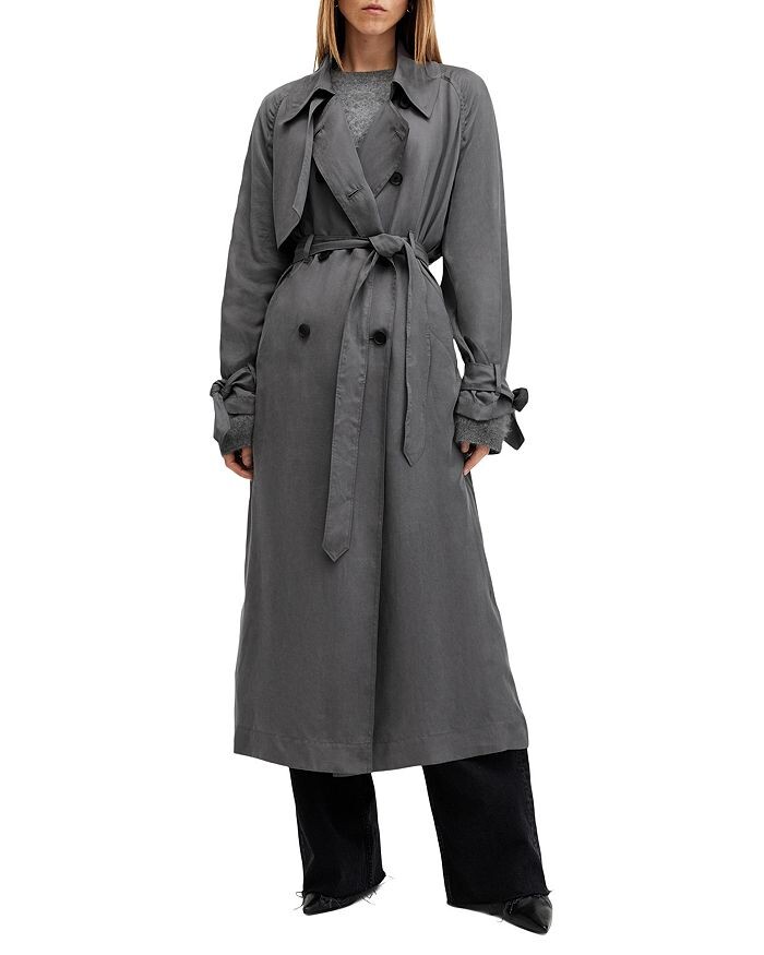 

Тренч ALLSAINTS Коко, серый