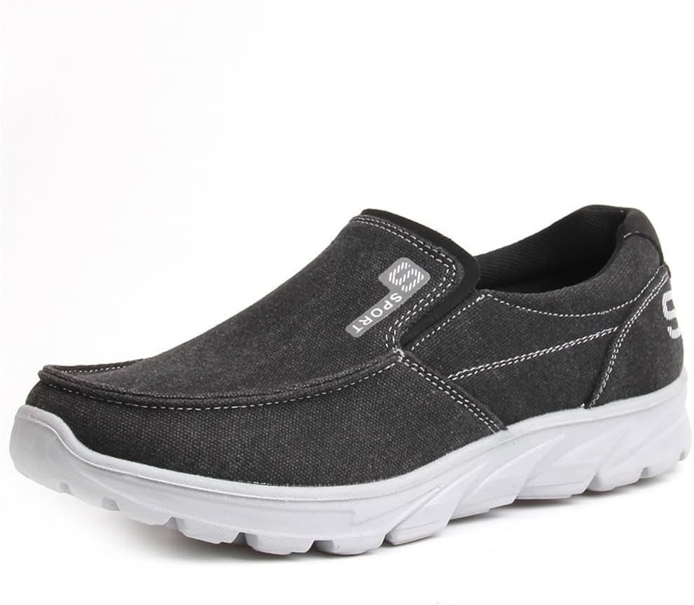 

Мужские модные лоферы из холста, повседневные, легкие, дышащие, эластичные балетки для ходьбы на улице Asifn, черный