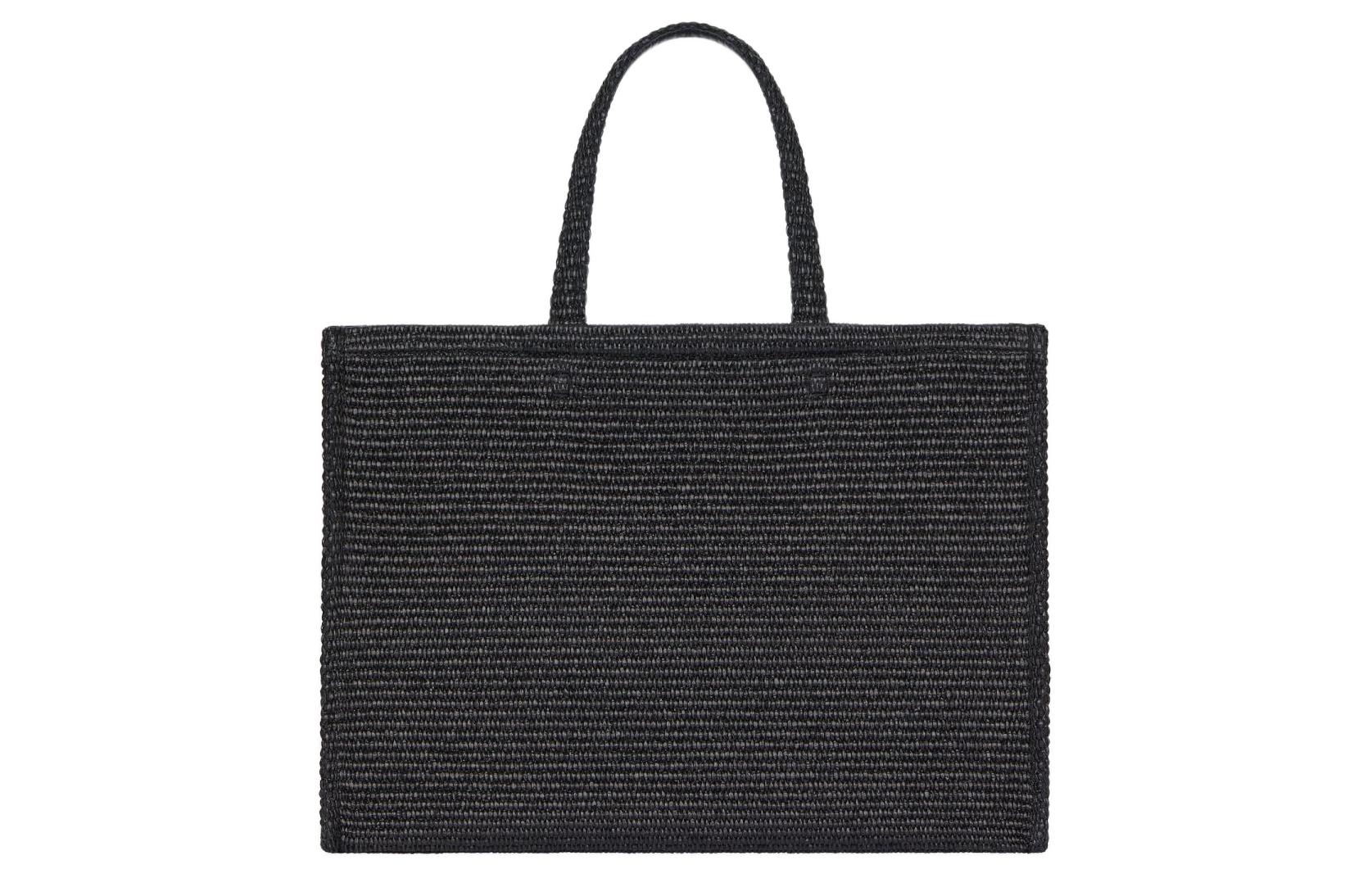 Givenchy G Tote Raffia Tote Bag, шоппер, женская сумка среднего размера Black — фото 3