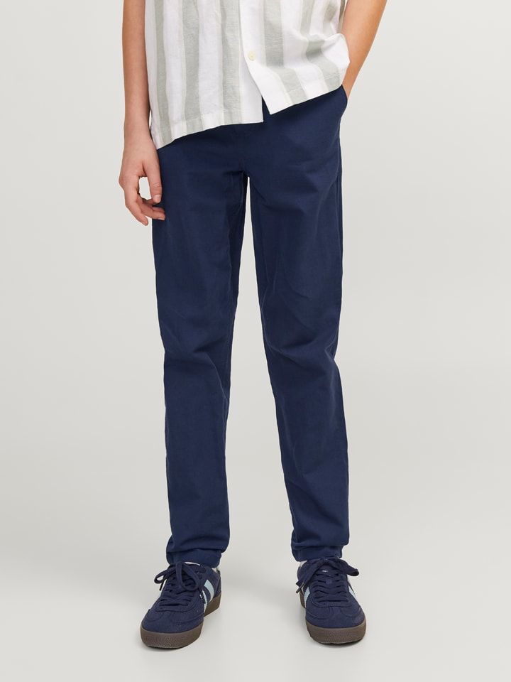 

Тканевые брюки JACK & JONES Junior, темно-синий