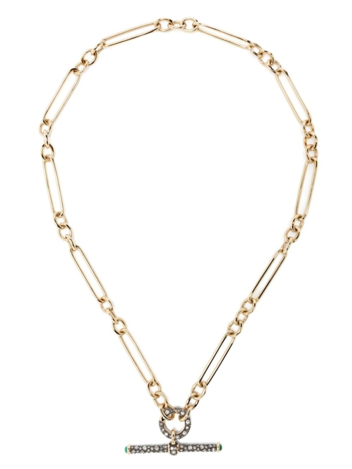 

Колье из желтого золота с бриллиантами и изумрудами Lucy Delius Jewellery, золотой
