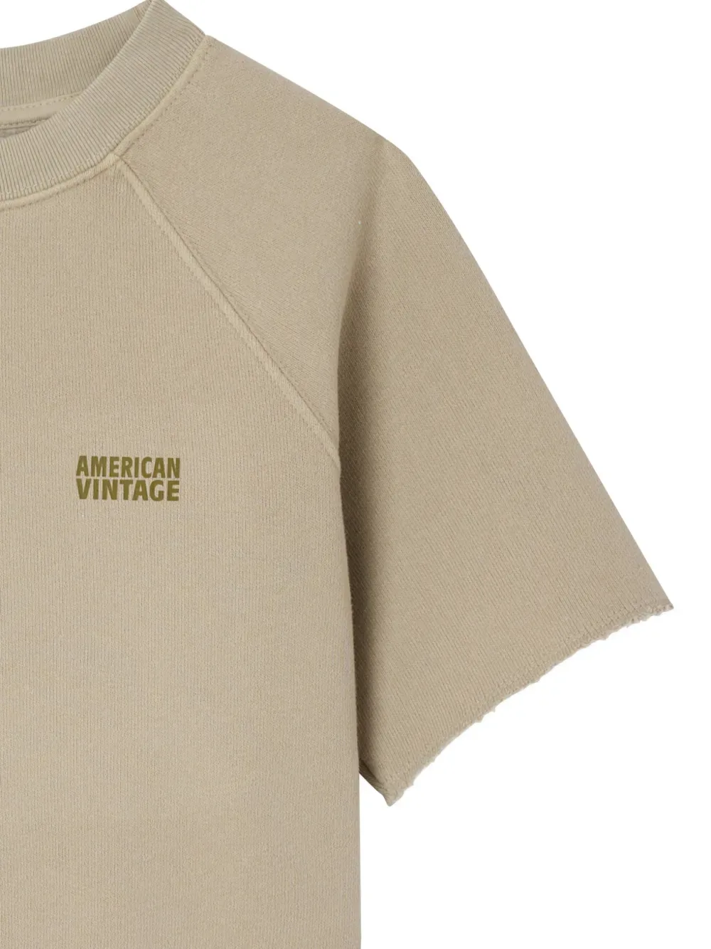 Футболка с короткими рукавами и круглым вырезом American Vintage Kids, бежевый — фото 2
