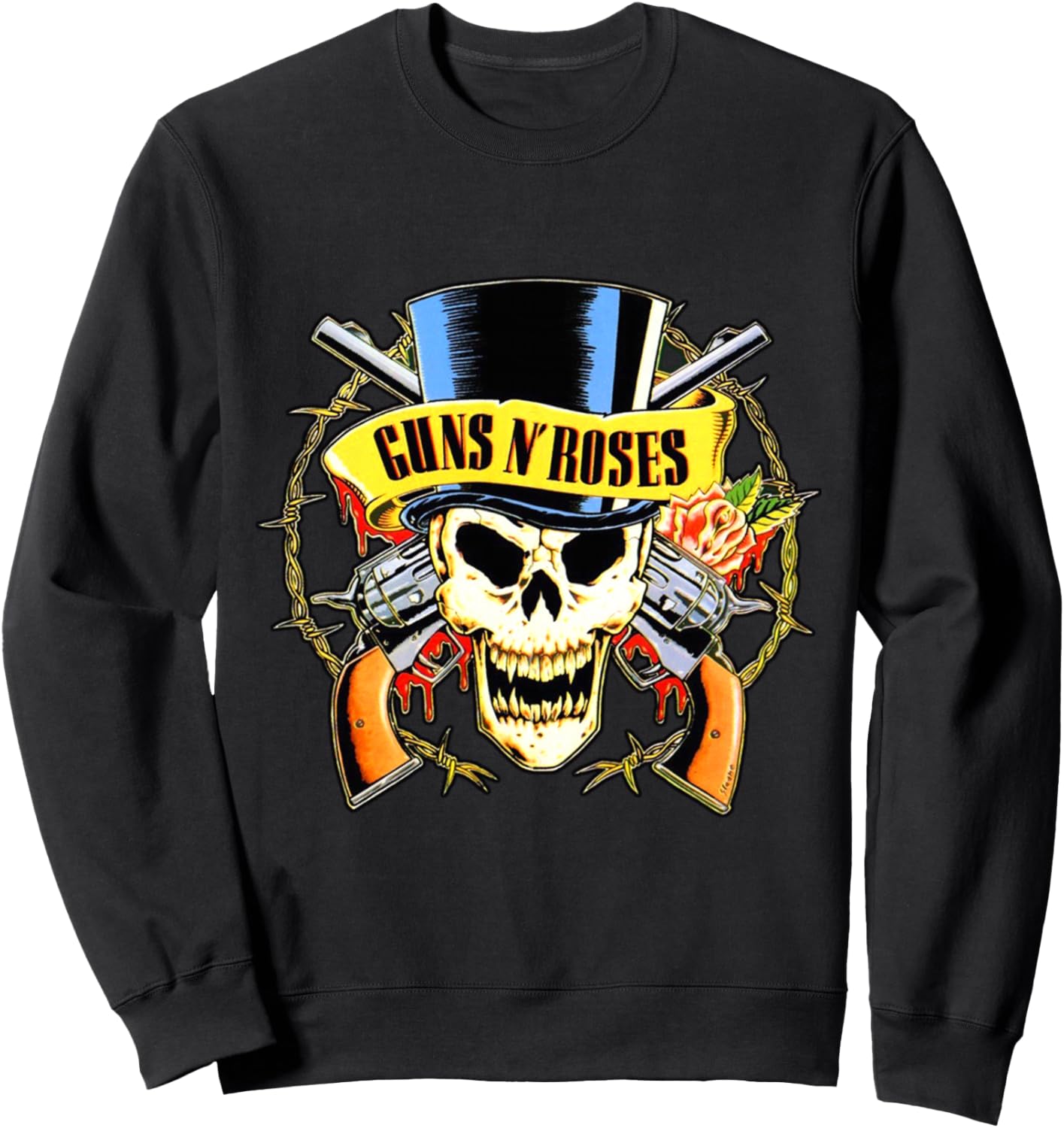 

Официальная толстовка Guns N' Roses с изображением цилиндра и черепа, черная